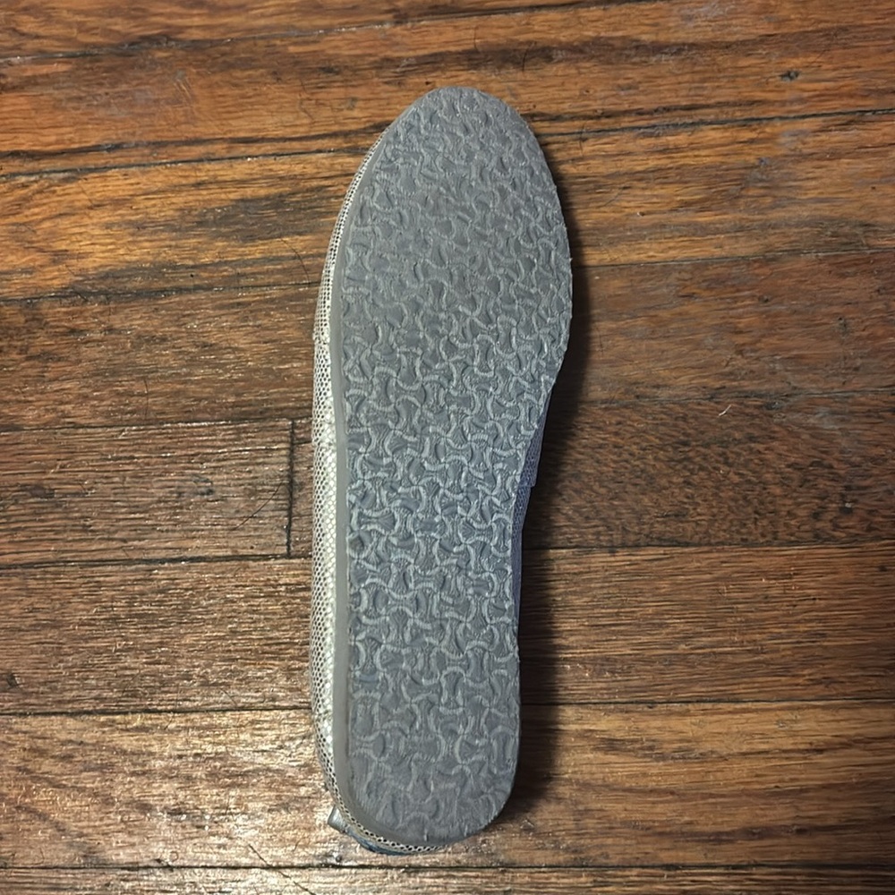 TOMS Silver Sparkly Slip-On Shoes - Picture 3 of 4